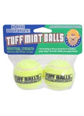 Petsport Jr. Tuff Mint Flavor Tennis Ball Dog Toy - 2 Pack